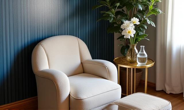 アール・デコ様式の落ち着いた内装のサロン